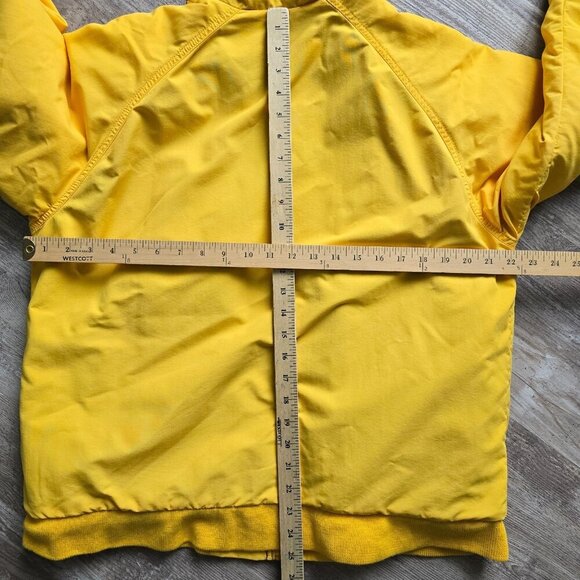 Lands End Full Zip Squall Jacket Womens Sz M 10-12 Fleece Lining Yellow Vtg USA - Picture 12 of 16